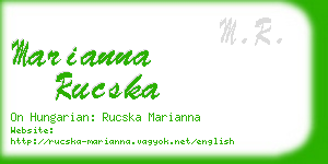 marianna rucska business card